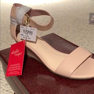 Paige Blush strap wedge